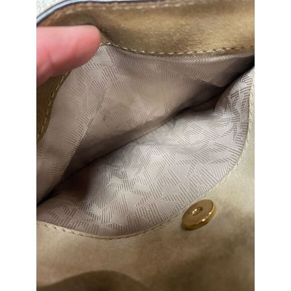 Michael Kors Dunn Suede Saddlebag Crossbody - Picture 10 of 10